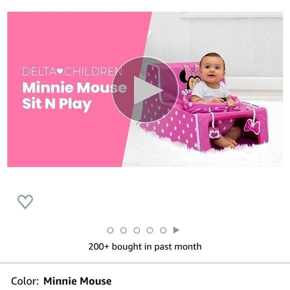 Minnie Mouse Foldable Portable Infant Sit n Play Seat- Sit me up portable chair - Picture 6 of 6